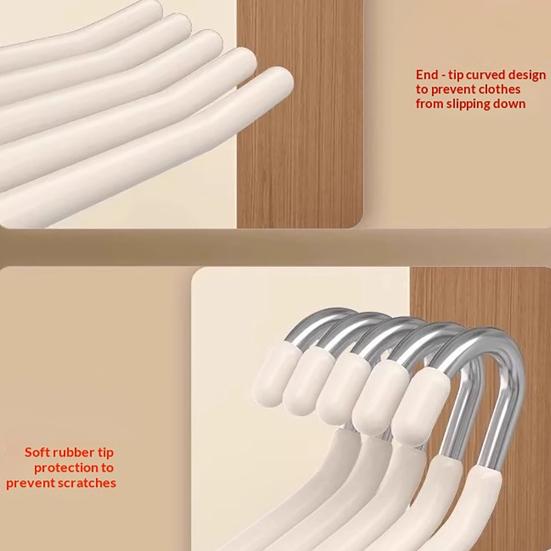 10PCS Trouser Rack No Clips or Teeth Marks Hangers Without Creases Hold Multiple Pants Scarves Ties Organizer