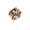 Peridot Spinner Silver Brass Ring Meditaiton Ring Handmade Ring