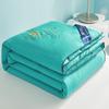 Cool Ice Silk Thin Quilt Soybean Fiber High Quality Cold Bedding Quilts for Summer Mechanical Wash Quilted Comforter Queen Size