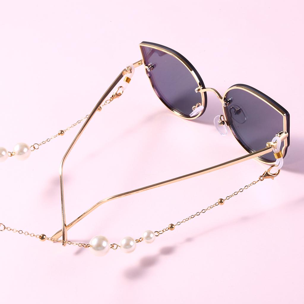 Women Fashion Nonslip Pearl Beads Eyeglass Chain for Glasses Accessories