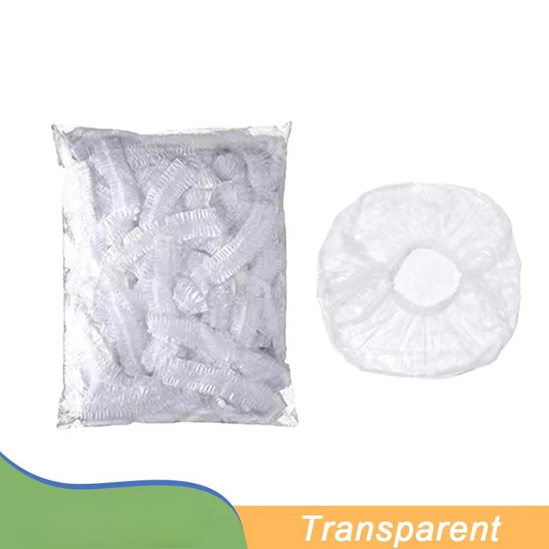 

Одноразовые пищевые пластиковые утолщенные эластичные шапочки для душа, водонепроницаемые нетканые удлиняющие банные шапочки для кухонных сумок 100PCS