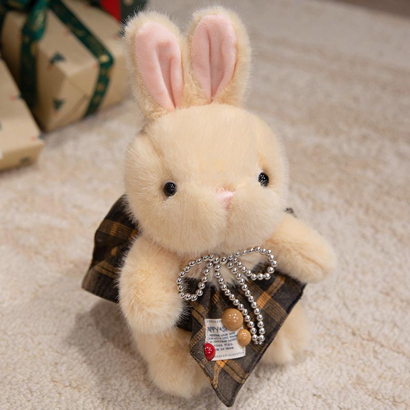 Cute Sitting Position Little Rabbit Plush Toy Floral Skirt Rabbit Doll Grab Machine Doll Girl Birthday Gift