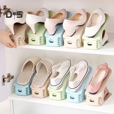 UR Best Choice Adjustable Double-layer Shoe Rack Space-saving Storage Stand Shelf Organizer