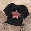 T-shirt tinta unita per bambina, top a maniche corte per bambini, magliette estive per bambini, camicetta per adolescenti, completini per neonati, abbigliamento