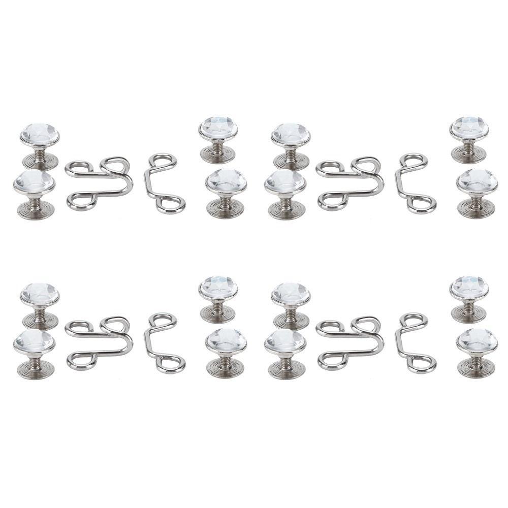 16pcs Detachable Card Slot Design Button Pins Reusable Pant Waist Button Waist Tightener  For Jeans