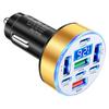 40W 8 Ports Car Charger Fast Charging Charger with Voltage Display Cigarette Lighter Plug Adapter Lightweight for Phone Tablet