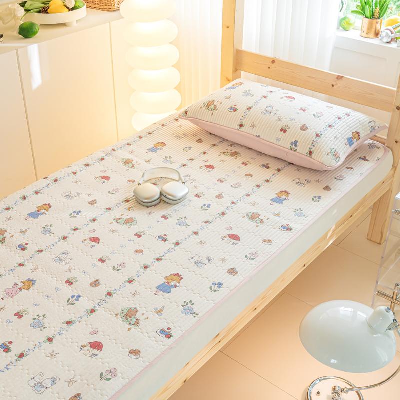 (Student Season) Small Fresh Printed Cotton Bed Cover Student Bed Cover