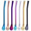 Colorful Stainless Steel Drinking Straws Filter Handmade Yerba Mate Tea Bombilla Gourd Washable Tea Tools Bar Accessories