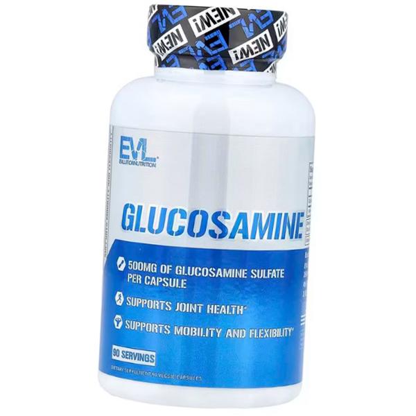 Glucosamine Sulfate, Glucosamine 500, Evlution Nutrition 90 Veg Caps (03385002)