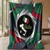 Italy Football Printed Flannel Blanket Skin Friendly Warm Decorative Throw for Indoor Couch Bed Daily Use