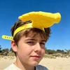 Palm Sized Sun Hat 3D Printed Lightweight Over-the-Head Visor Hat Open Frame Design Headband Style Summer Outdoor Hat