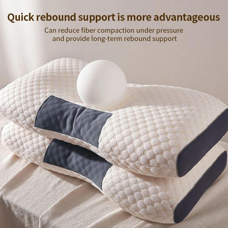 2026 New Neck Pillow Help Sleep And Protect The Neck Cervical Orthopedic Household Soybean Fiber Massage SPA Pillow For Sleeping