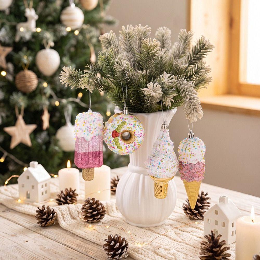 Shiny Metallic Christmas Hanging Decor Holiday Tree Decorations  Home Holiday Decor