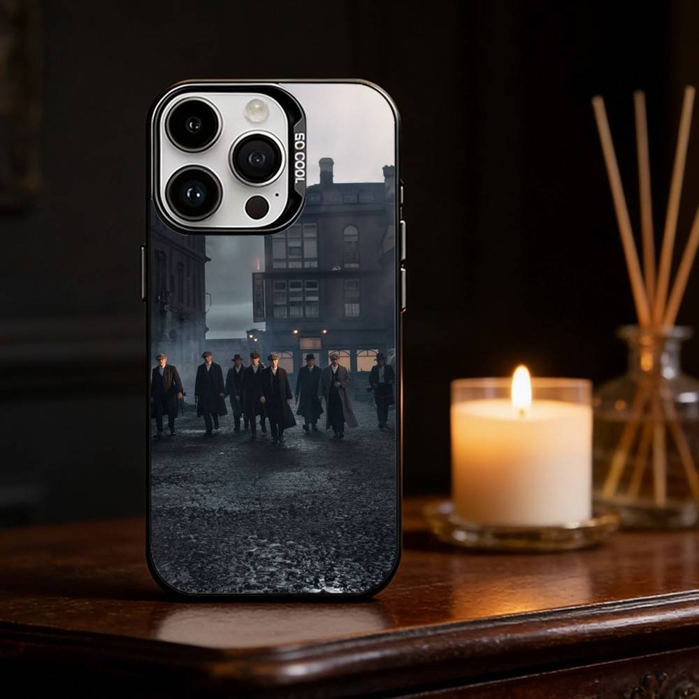 P-Peaky B-Blinders Movie Phone Case For iPhone 17 16 15 14 13 12 11 Pro Max Plus Silver Matte Black Cover