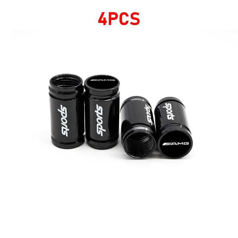4Pc Car Wheel Tire Valve Caps Air Stem Tyre Plug Accessories For Mercedes-Benz W203 W204 W205 W212 W213 W166 W167 W176 W177 W223