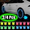 Glow-in-the-dark Crown-shaped Tyre Valve Caps For Cars Luminous Motorcycle Tyre Valve Caps With Dust Protection Auto Accessories