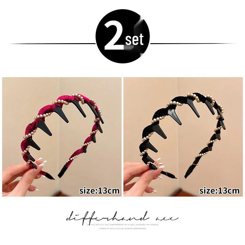 2025 Women's Luxury Pearl Skull Headband: Stylish Fashion Accessory for Face Washing