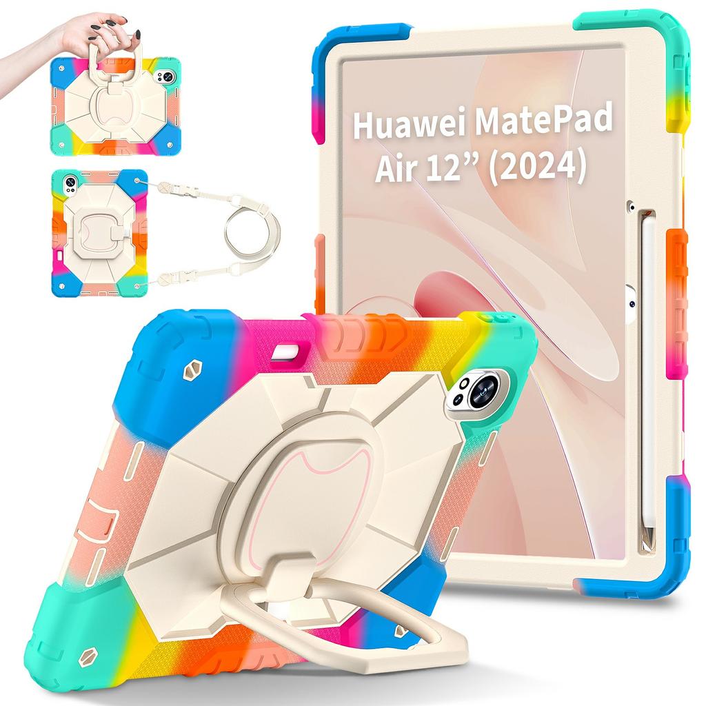 For Huawei MatePad Air (2024) Case Silicone+PC Kickstand Tablet Cover