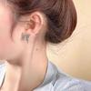 Personalized butterfly blue stud earrings, niche design, sweet and cool, high-end earrings, new models, trendy stud earrings, cold wind