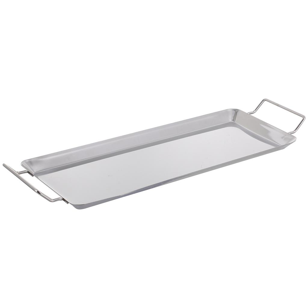 Placa de Parrilla de Acero Inoxidable Extra Gruesa Sartén Antiadherente Bandeja para Asar Plancha para Barbacoa Plana Tapa Superior Recipiente Accesorios de Camping
