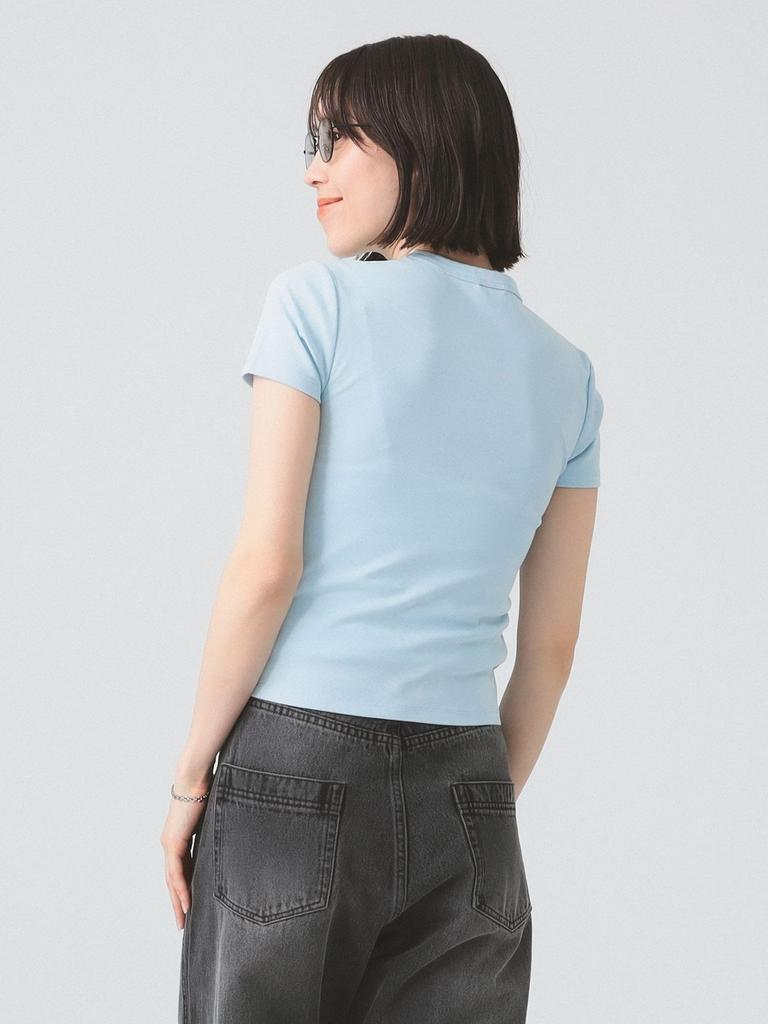 Ray Beams Tee Piccadilly Rib Tee Free S/S [Special Order] Women's LT.Blue