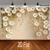2D Boho White Daisy 2D Printed Backdrop for Portrait Photoshoot