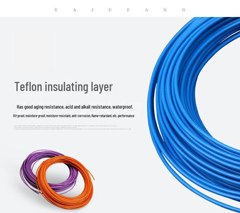 Teflon Silver-Plated High-Temp Wire for Audio Connection - 0.2/1/2.5/4/6mm²