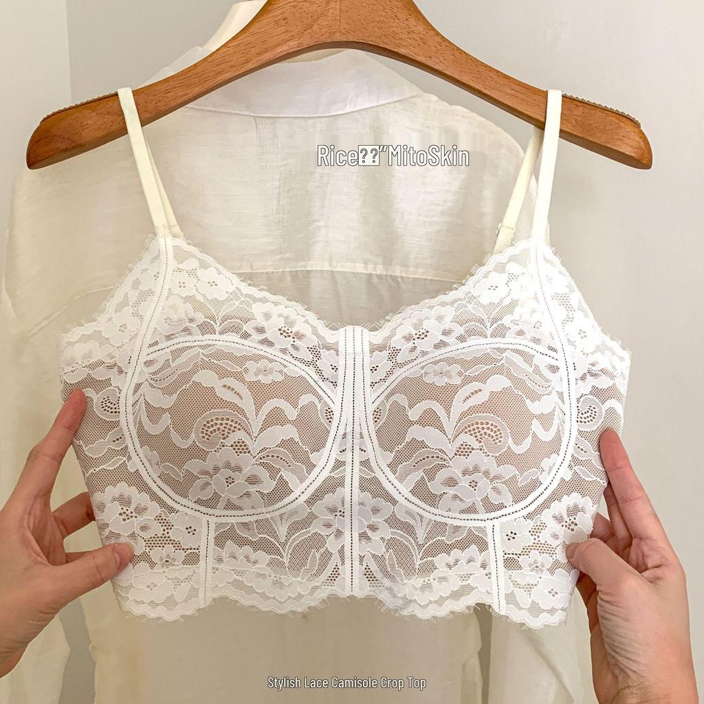 Wireless Camisole Top with Chest Pads for Big Busts