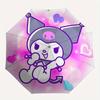 1pc Happy Kuromi Fully Automatic Folding Portable Cartoon Umbrella, 8 Steel Frames, Three-Fold Design, Suitable for All Seasons, Suitable for Outdoor