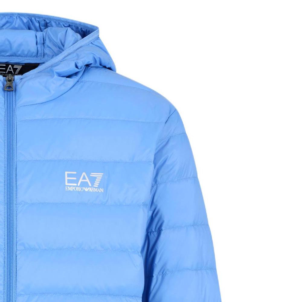 Emporio Armani Hooded Zip-Up Long Sleeve Down Jacket With Logo Men outerwear Blue 8NPB24-PNGPZ-1526