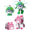Transformable Robot Toys Set of 2, Car Amber+Helly, Plastic Material, Pink/Green