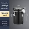 Stainless Steel Airtight Coffee Bean Storage Jar with Breathing Valve & Spoon
