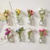8Pcs 3D Vase Refrigerator Magnets Creative Cute Refrigerator Magnets  Kitchen Decoration