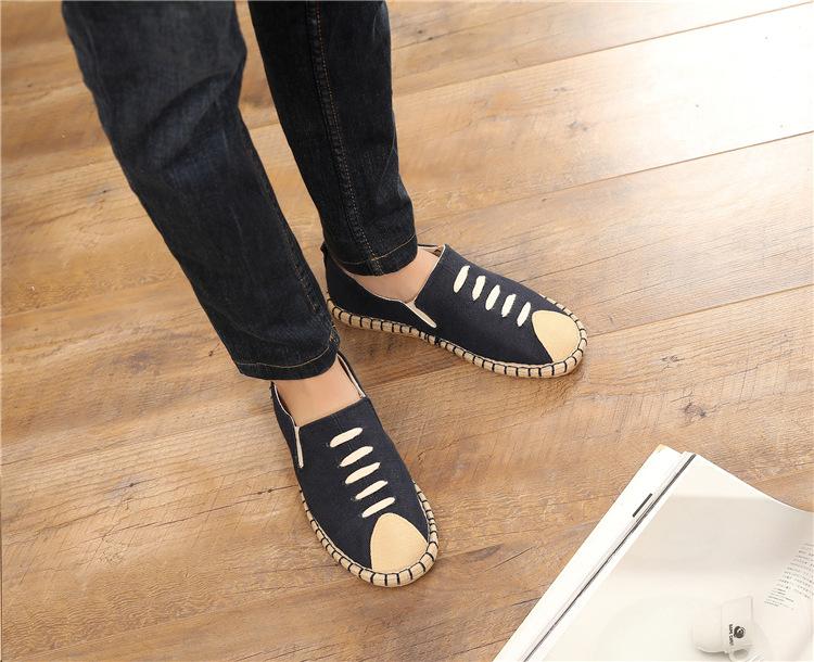 spring new sneakers men Linen canvas shoes fashion trend men casual shoes comfortable espadrilles classic running shoes tyh78