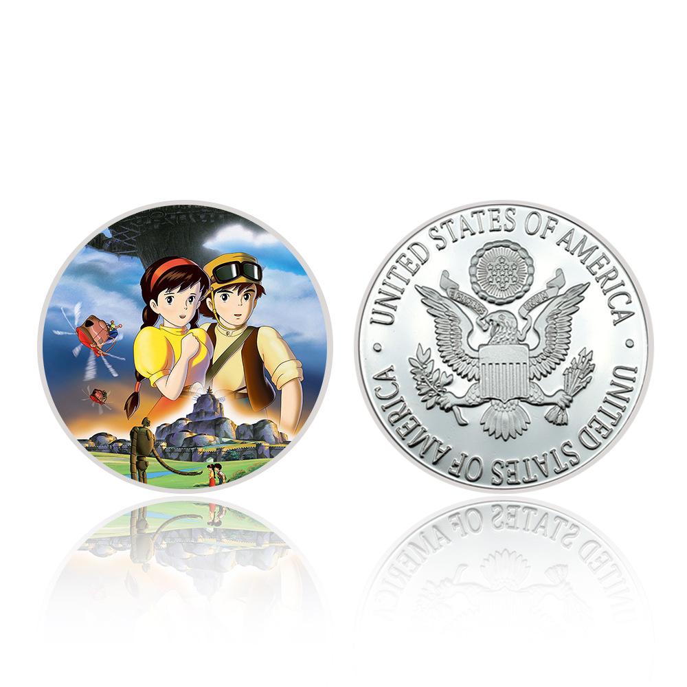 Japanese anime commemorative coin gift box set, cat gold and silver coins, fan collection