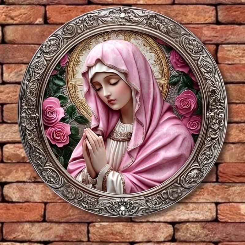 2D Flat Hanging Decorative Metal Sign Hand Painted Art