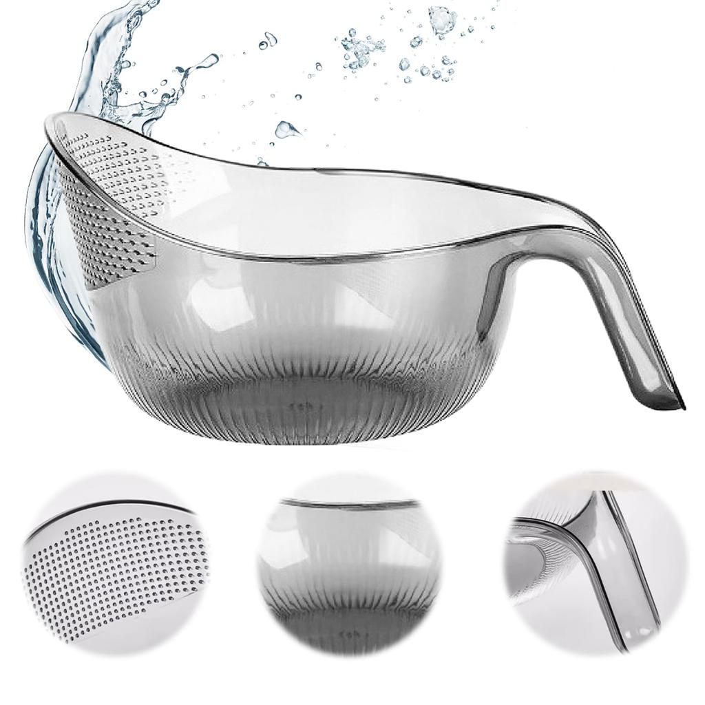 Rice Washing Colander Strainer - Fine Mesh Sieve for Draining Rice, Vegetables and Pasta - Multipurpose Kitchen Strainer Basket