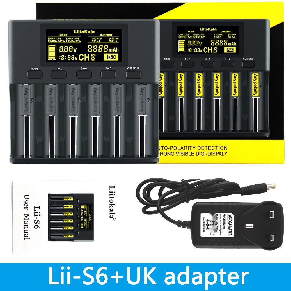 LiitoKala Lii-Series Lithium Battery Charger for 18650, 21700, 26650 (Models: S8, S6, S4, S2, S1)