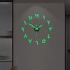 Nordic Style Wall Clock with Lasers Engraving 3D Digital Display Silent Sweep Movement Easy Installation Clock Room Decor