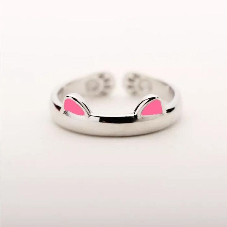 Adorable Cat Claw and Ear Ring - Cute Pet-Themed Jewelry