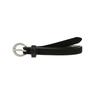 Hair Calf Slim Belt - Black
