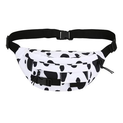 Multifunctional Waist Pouch for Crossbody Large Sports Waist Black and White Cartoon Graffiti Casual Hip Bag Men, Bag, Capacity, Bag, Plaid, Design,