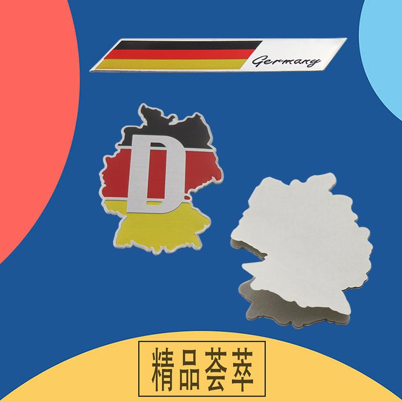 3D Premium Deutsch Germany German Flag Map Logo for car Engine Hood Fender trunk Tail Rear Decal Emblem Badge Sticker