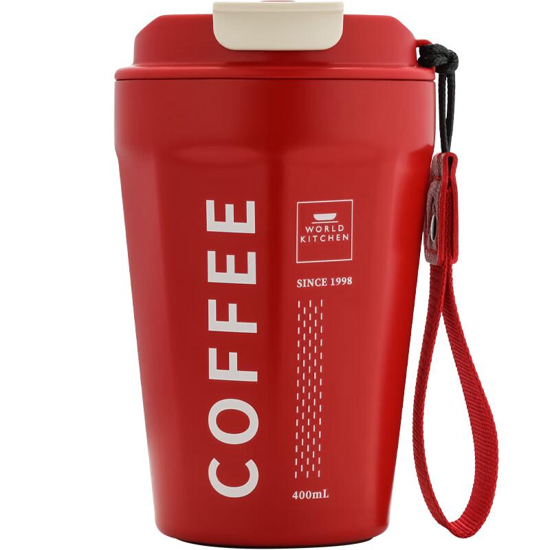 WORLD KITCHEN 316 Stainless Steel Coffee Cup with Lid