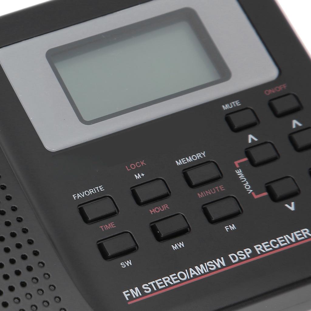 CS‑106 Full Band Radio Mini FM/AM/SW/MW Receiver with Digital Clock Earphone