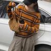 Pulover Tricotat Larg de Toamnă Iarnă pentru Femei Moale Călduros Mânecă Lungă Culoare Uni Casual Supradimensionat Pulover Topuri Zilnice Streetwear