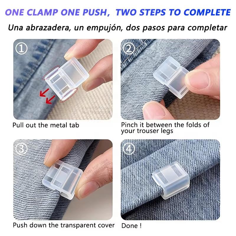 2-10Pcs Multi-Function Leg Edge Clips Invisible Trouser Legs Fixing Clips For Instant Shortening,Transparent And Decorative