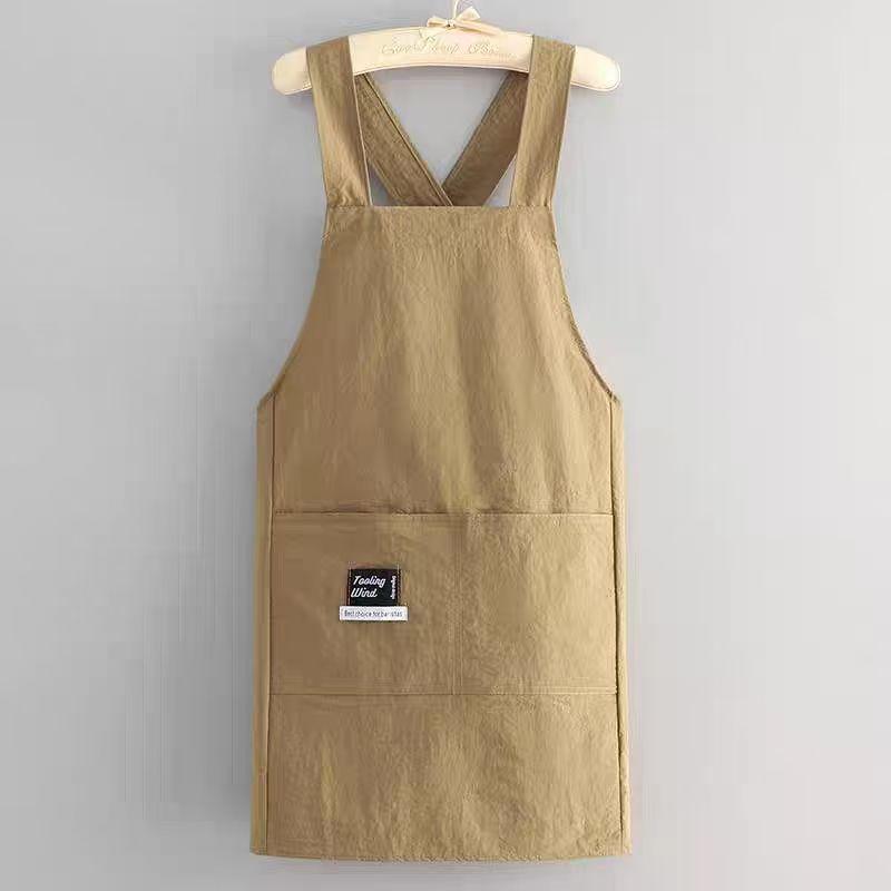 Korean Style Unisex Waist Apron: Water-Repellent, Stain-Resistant, Printed Logo, Perfect for Catering.