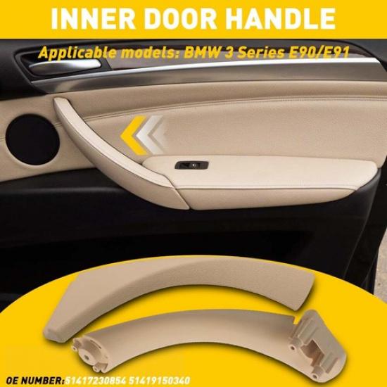 REAR Right BEIGE INNER OUTER DOOR PANEL PULL TRIM COVER HANDLE Fit BMW 328I