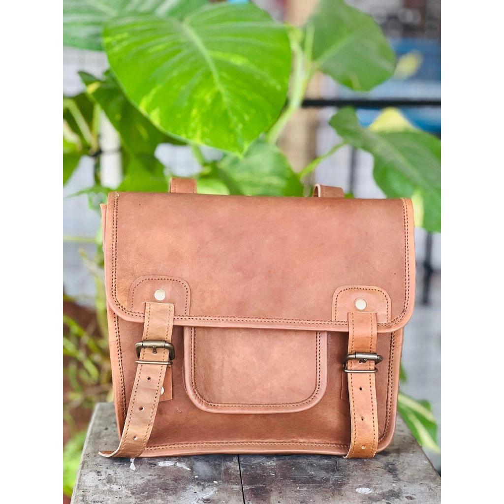 Protected Leather Bag Saddle Genuine Panniers Motorcycle Bags Real Vintage